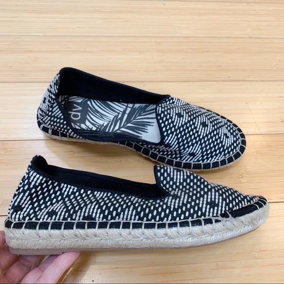 DV by Dolce Vita Shoes - Dv Dolce Vita Black Tan Espadrille Loafers, 7.
